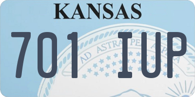 KS license plate 701IUP