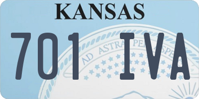 KS license plate 701IVA