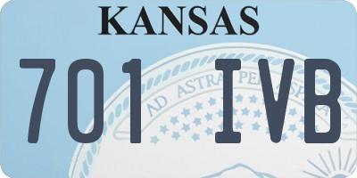 KS license plate 701IVB
