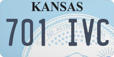 KS license plate 701IVC