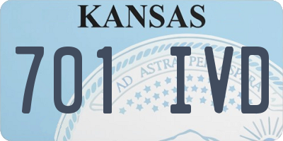KS license plate 701IVD