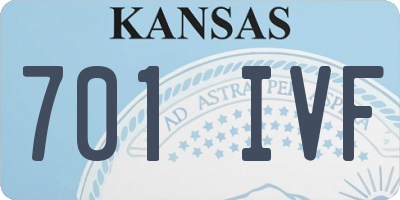 KS license plate 701IVF