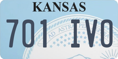 KS license plate 701IVO