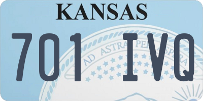 KS license plate 701IVQ