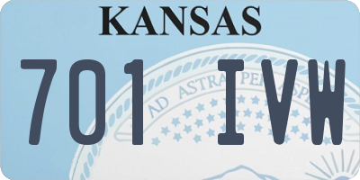 KS license plate 701IVW