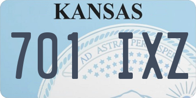 KS license plate 701IXZ