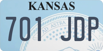 KS license plate 701JDP