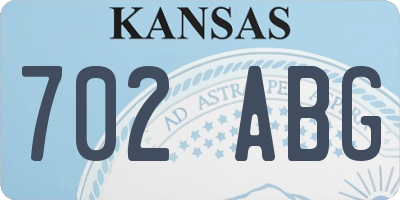 KS license plate 702ABG