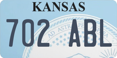 KS license plate 702ABL