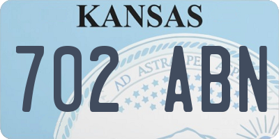KS license plate 702ABN