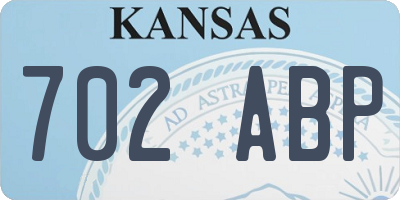 KS license plate 702ABP