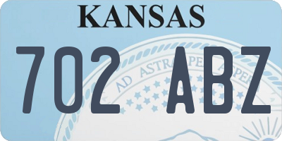 KS license plate 702ABZ