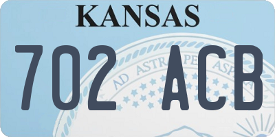 KS license plate 702ACB