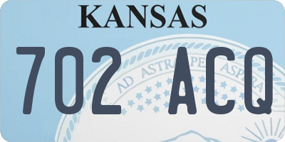 KS license plate 702ACQ