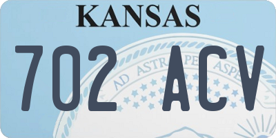 KS license plate 702ACV