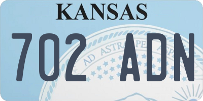 KS license plate 702ADN