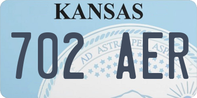 KS license plate 702AER