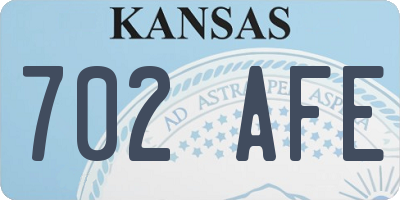 KS license plate 702AFE