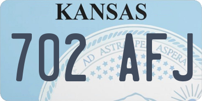 KS license plate 702AFJ