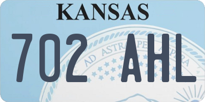 KS license plate 702AHL