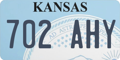 KS license plate 702AHY