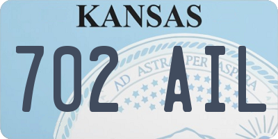 KS license plate 702AIL