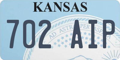 KS license plate 702AIP