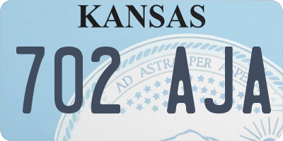 KS license plate 702AJA