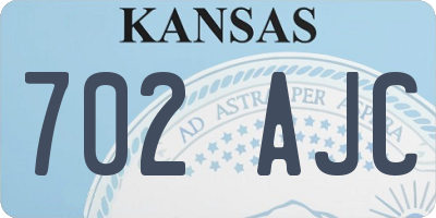 KS license plate 702AJC