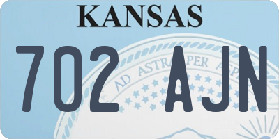 KS license plate 702AJN