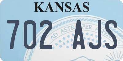 KS license plate 702AJS