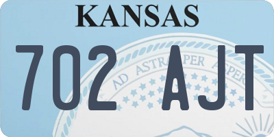 KS license plate 702AJT