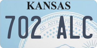 KS license plate 702ALC