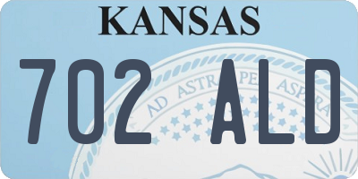 KS license plate 702ALD