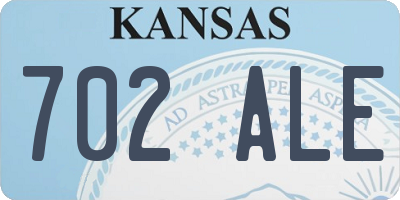 KS license plate 702ALE