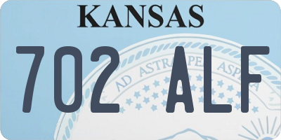 KS license plate 702ALF