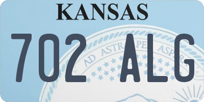 KS license plate 702ALG