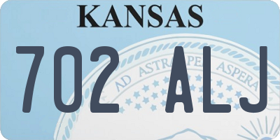 KS license plate 702ALJ