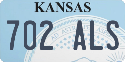 KS license plate 702ALS