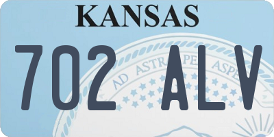 KS license plate 702ALV