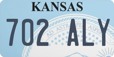 KS license plate 702ALY