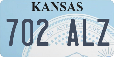 KS license plate 702ALZ