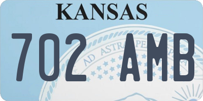 KS license plate 702AMB