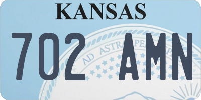 KS license plate 702AMN