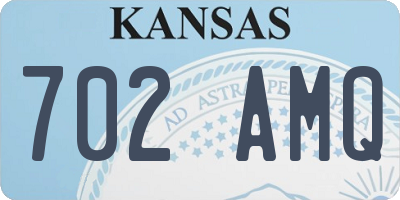 KS license plate 702AMQ