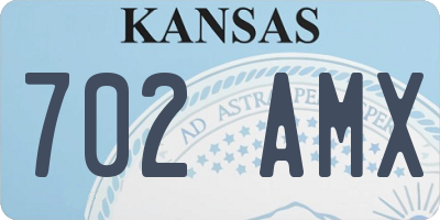 KS license plate 702AMX