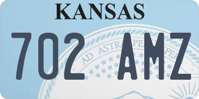 KS license plate 702AMZ