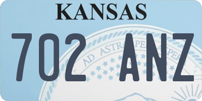 KS license plate 702ANZ