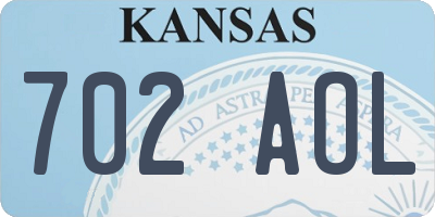 KS license plate 702AOL