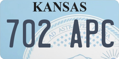 KS license plate 702APC